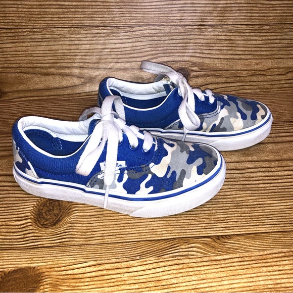 Vans size 11.5 kids blue camo Dodgers lace up - Picture 4 of 8